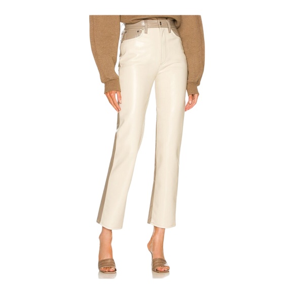 NWT Agolde Paneled 90's Pinch Waist / powder & quail - Picture 2 of 6